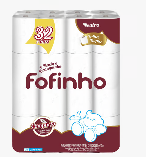 Papel Higienico Fofinho F.dupla Neutro C/96 30m
