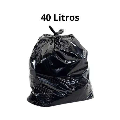 Saco Lixo 40 L ( Preto )