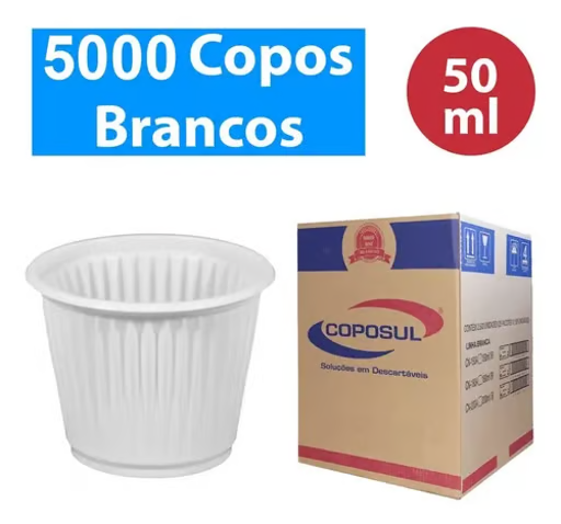 Copo Descartável 50ml c/ 5000